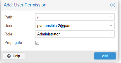 Add User Permissions Screen 